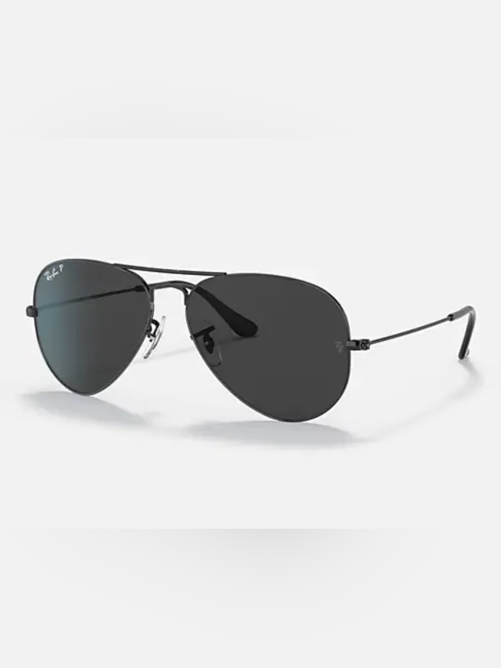 Ray-Ban Aviator Sunglasses — Black Frame with Dark Lenses